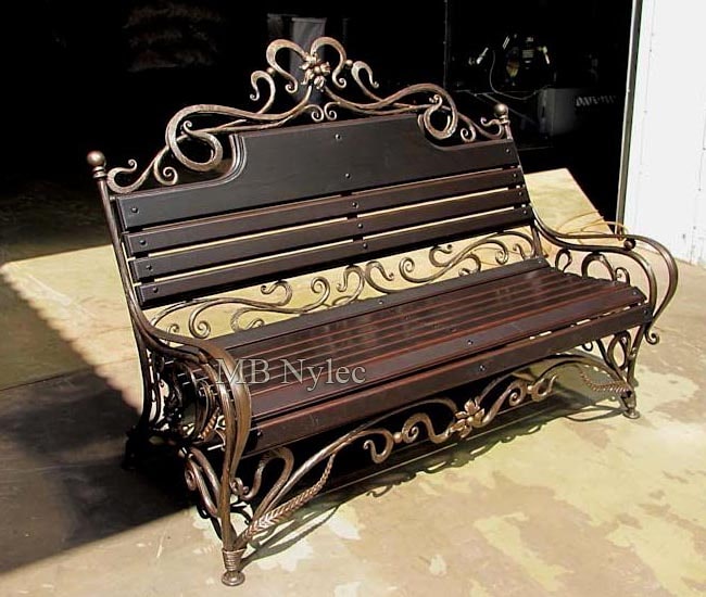 Forged bench for the park, for the square, for the garden