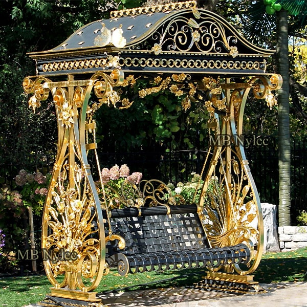 Beautiful forged glamor-style garden swing