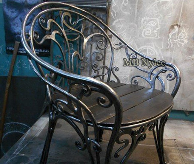 Forged steel armchair