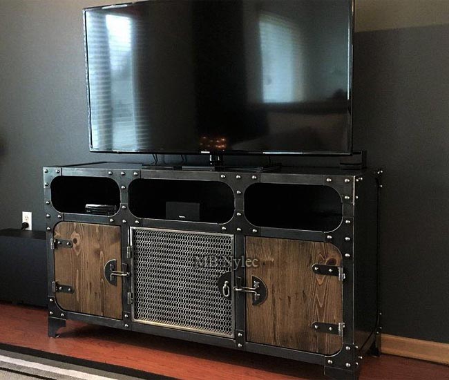 Industrial loft tv cabinet