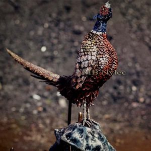 Metal Pheasant Figure