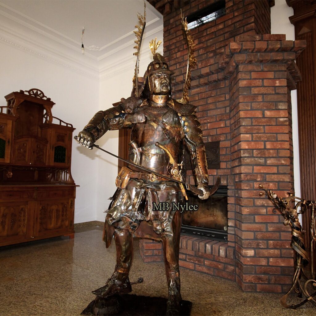 Polish hussar soldier - metal sculpture