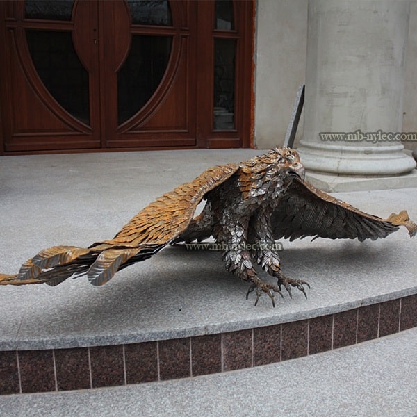 Steel eagle metal sculpture