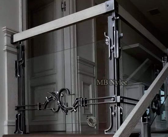 Unique balustrade with glass modern / loft / industrial