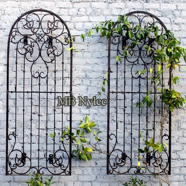 Wrought iron trusses for garden creepers