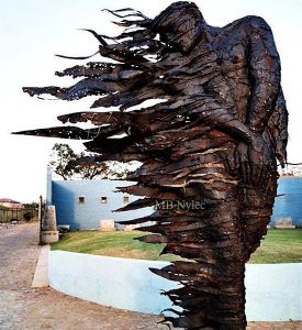 Windswept Metal Statue