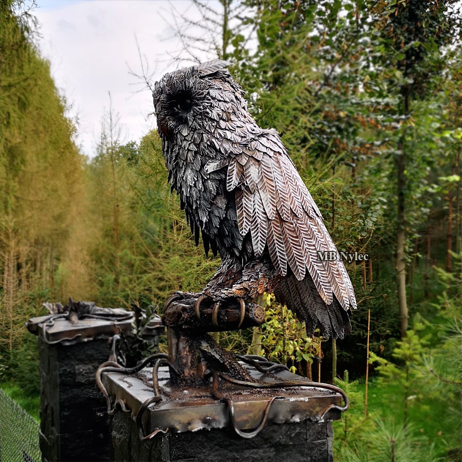 Owl-steel-sculpture