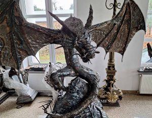 Large Steel Dragon Sculpture