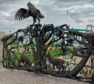3D Entrance Gate with Eagle
