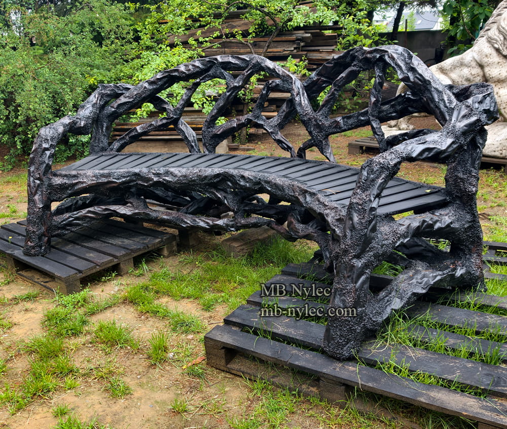 Curved Artistic Metal Bench