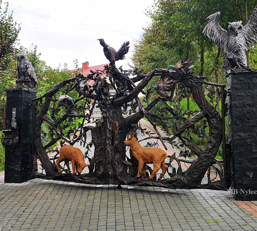 3D Entrance Gate with Owls