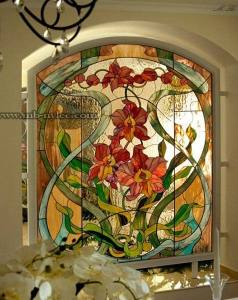 Elegant Floral Stained Glass