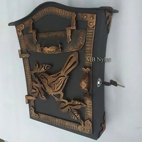Forged Letterbox with Bird