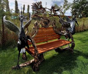 Garden Bench – Steel Sculpture