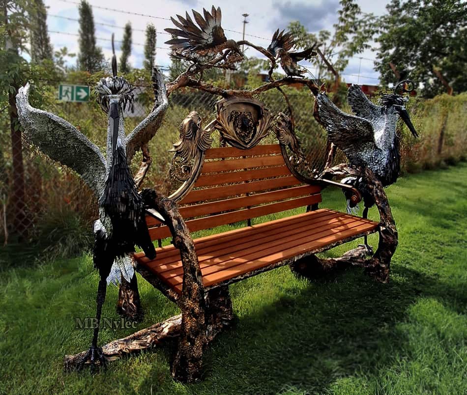 Garden Bench – Steel Sculpture