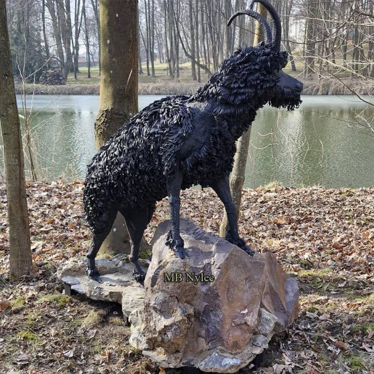 Goat – Metal and Stone Sculpture