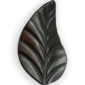 Large Wavy Steel Rose Leaf