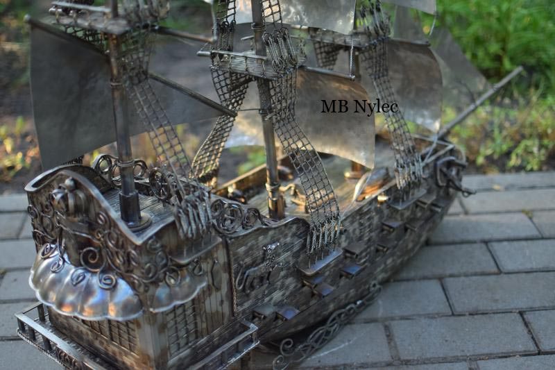 Ornate stern of the stainless steel ship Glory
